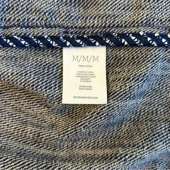 Cabi Adventure Anorak Hooded Denim Jacket Medium Wash Size M 100% Cotton - Picture 7 of 10